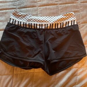 Lululemon Black and white striped shorts